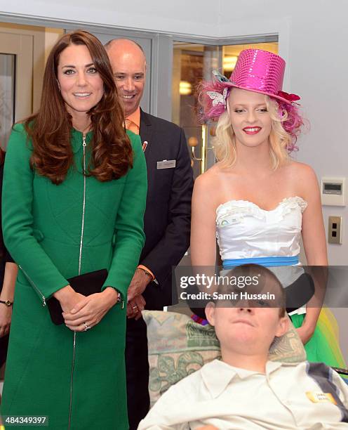 Catherine, Duchess of Cambridge visits Rainbow Place Children's Hospice on April 12, 2014 in Hamilton, New Zealand. The Duke and Duchess of Cambridge...