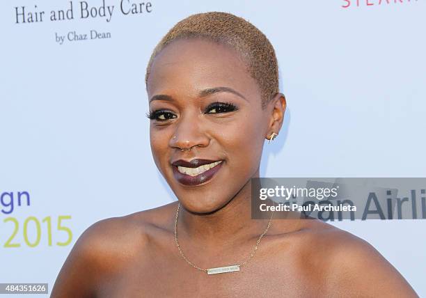 Singer Kimberly Nichole attends HollyRod Foundation's 17th Annual DesignCare Gala at The Lot Studios on August 8, 2015 in Los Angeles, California.