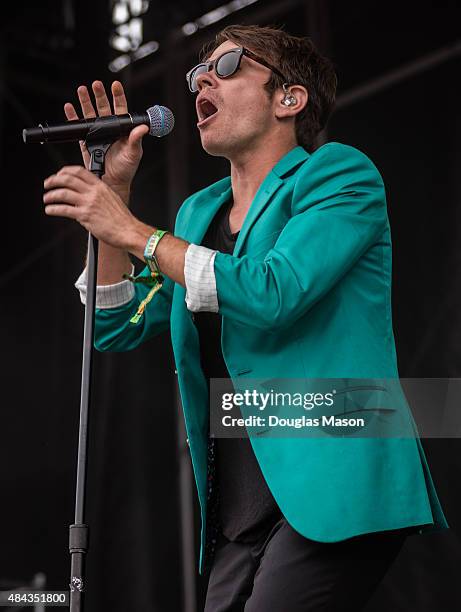 Nate Ruess performs during the Outside Lands Music Festival 2015 at Golden Gate Park on August 7, 2015 in San Francisco, California.