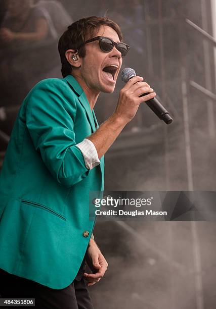 Nate Ruess performs during the Outside Lands Music Festival 2015 at Golden Gate Park on August 7, 2015 in San Francisco, California.