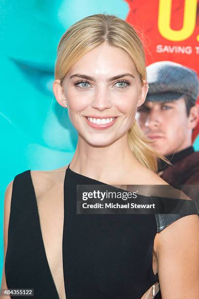 Model Emily Senko attends "The Man From U.N.C.L.E." New York premiere at Ziegfeld Theater on August 10, 2015 in New York City.