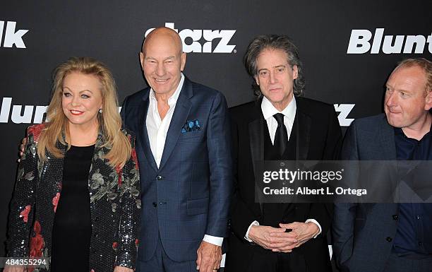 Actors Jaci Weaver, Richard Lewis, Patrick Stewart and Adrian Scarborough arrive for the Premiere Of STARZ "Blunt Talk" held at DGA Theater on August...