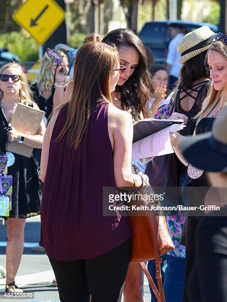 Jordana Brewster is seen arriving to the Teen Choice Awards 2015 on August 16, 2015 in Los Angeles, California.