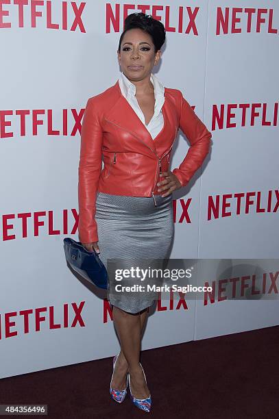 Actress Selenis Leyva attends the "Orange Is The New Black" FYC Screening at the DGA Theater on August 11, 2015 in New York City.