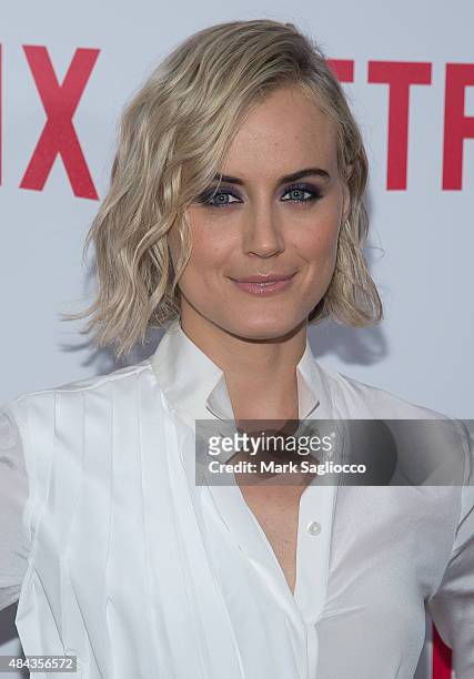 Actress Taylor Schilling attends the "Orange Is The New Black" FYC Screening at the DGA Theater on August 11, 2015 in New York City.
