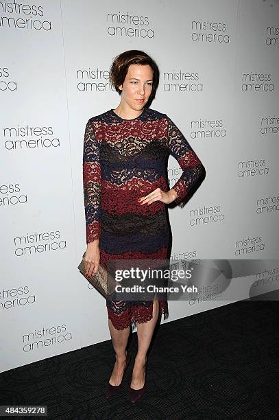 Rebecca Henderson attends "Mistress America" New York premiere at Landmark Sunshine Cinema on August 12, 2015 in New York City.