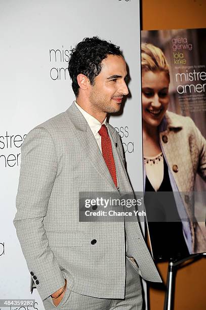 Zac Posen attends "Mistress America" New York premiere at Landmark Sunshine Cinema on August 12, 2015 in New York City.