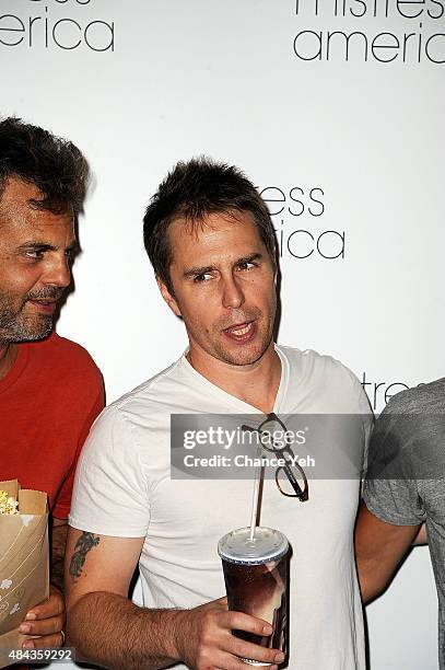 Sam Rockwell attends "Mistress America" New York premiere at Landmark Sunshine Cinema on August 12, 2015 in New York City.