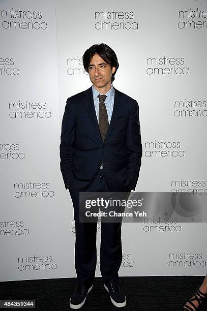 Noah Baumbach attends "Mistress America" New York premiere at Landmark Sunshine Cinema on August 12, 2015 in New York City.