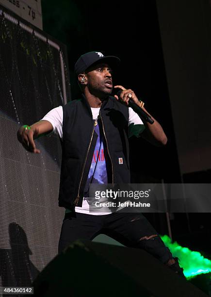 Rapper Big Sean performs at PNC Music Pavilion on August 12, 2015 in Charlotte, North Carolina.