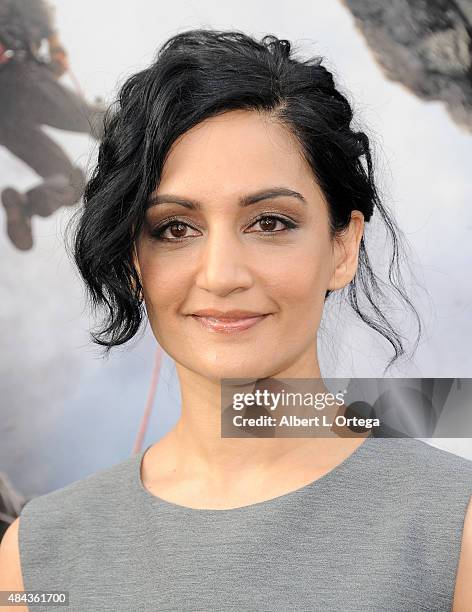 Actress Archie Panjabi arrives for the Premiere Of Warner Bros. Pictures' "San Andreas" held at TCL Chinese Theatre on May 26, 2015 in Hollywood,...