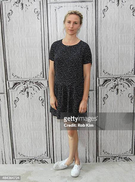 Mickey Sumner attends AOL's BUILD Speaker Series Present: "The Mend" at AOL Studios In New York on August 17, 2015 in New York City.