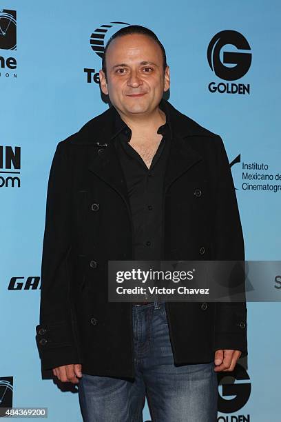 Eduardo Espana attends "Un Gallo Con Muchos Huevos" premiere at Cinepolis Plaza Universidad on August 17, 2015 in Mexico City, Mexico.