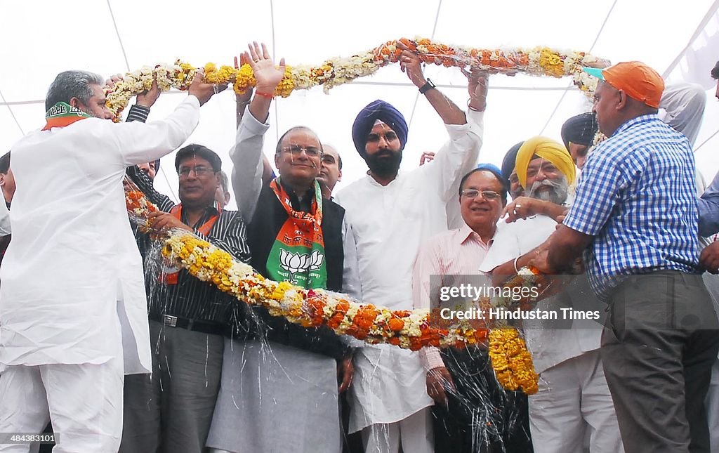 Arun Jaitley During An Election Campaign Rally In Amritsar