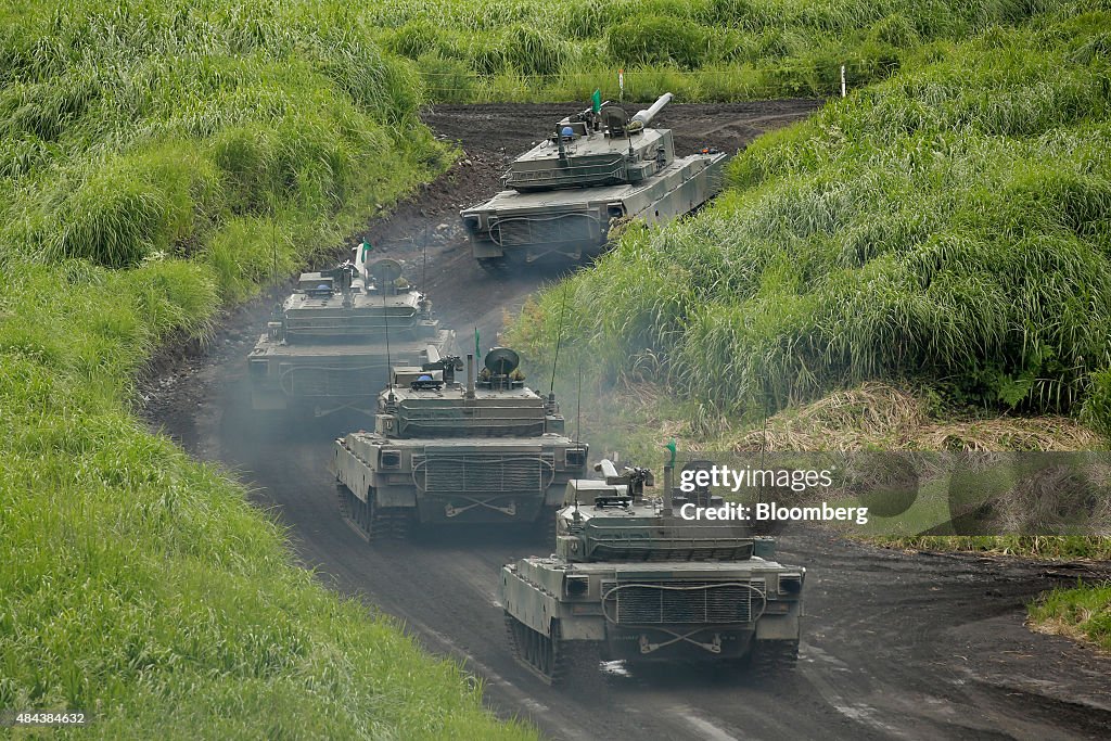 Japan Ground Self-Defense Force Holds Live Fire Exercise