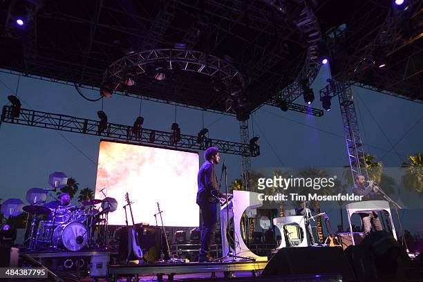 Brian Burton aka Danger Mouse and James Mercer of Broken Bells performs at The Empire Polo Club on April 11, 2014 in Indio, California.