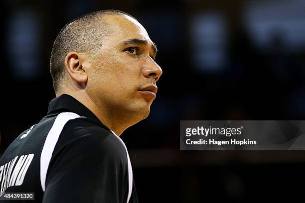 Coach Paul Henare of the Tall Blacks looks on during the game two match between the New Zealand Tall Blacks and Australian Boomers at at TSB Bank...