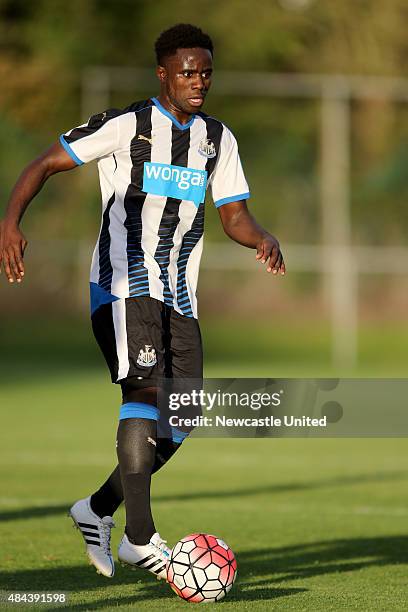 Newcastle United u21 Gael Bigirimana in action between Newcastle United and Blackburn Rovers U21 on August 17, 2015 in Newcastle upon Tyne, England.