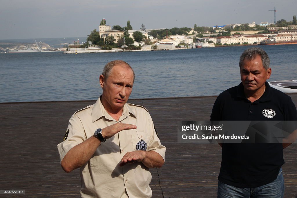 Russian President Vladimir Putin Visits Crimea