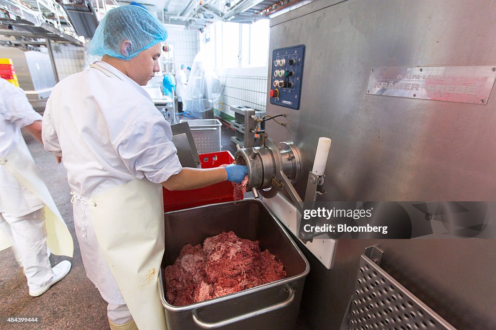 Sausage Production At Karl Eidmann GmbH As German Manufacturing Orders Surge