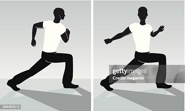 man exercising. - stretch break stock illustrations