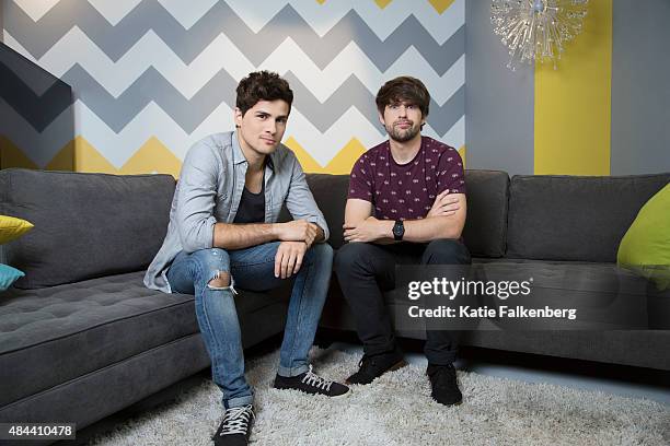 Comedic YouTube duo of SMOSH, Anthony Padilla, left, and Ian Hecox, right, are photographed Defy Media's studios for Los Angeles Times on July 7,...