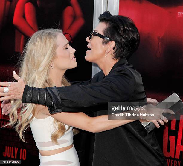 Cassidy Gifford and Kris Jenner attend the premiere of 'The Gallows' at Hollywood High School on July 7, 2015 in Los Angeles, California.