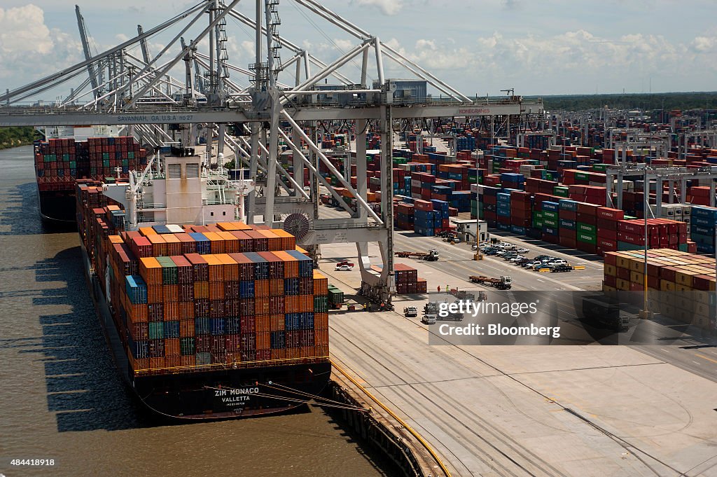 Operations At The Port Of Savannah As Trade Deficit Grew In June