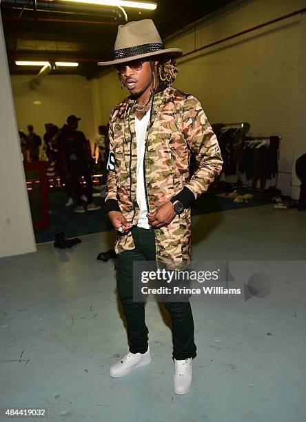 Rapper Future attends Cease And Desist Fashion Presentation on August 13, 2015 in Atlanta, Georgia.