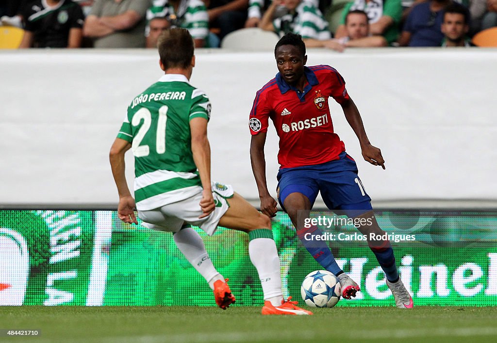 Sporting CP v CSKA Moscow - UEFA Champions League: Qualifying Round Play Off First Leg