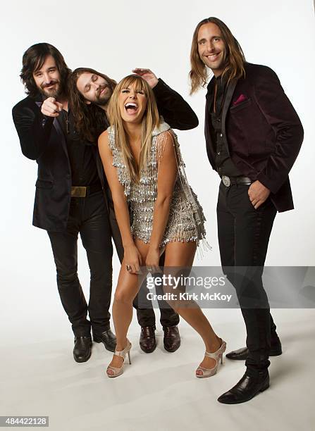 Musical group Grace Potter and the Nocturnals band mates include Tournet, Benny Yurco and Matt Burr are photographed for Los Angeles Times on...