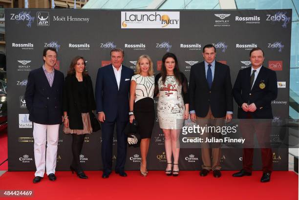 Melanie Antoinette de Massy with guests during the ATP Monte Carlo Rolex Masters Launch Party at the Grimaldi Forum on April 12, 2014 in Monaco,...
