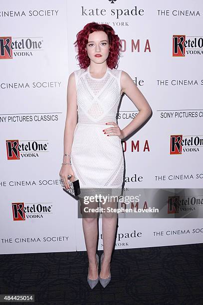 Actress Julia Garner attends a screening of Sony Pictures Classics' "Grandma" hosted by The Cinema Society and Kate Spade at Landmark Sunshine Cinema...