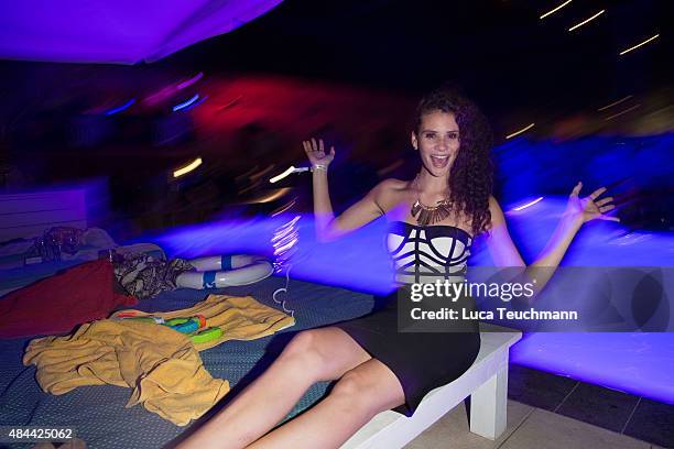 Betty Taube attends the 'Straight Outta Compton' European premiere after party at Haubentaucher on August 18, 2015 in Berlin, Germany.