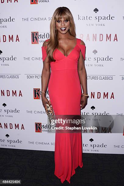 Actress Laverne Cox attends a screening of Sony Pictures Classics' "Grandma" hosted by The Cinema Society and Kate Spade at Landmark Sunshine Cinema...