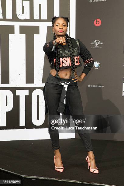 Nikeata Thompson attends the 'Straight Outta Compton' European premiere at CineStar on August 18, 2015 in Berlin, Germany.