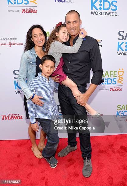 Nigel Barker, Cristen Barker, Jasmine Barker and Jake Barker attend Safe Kids Day New York City 2014 on April 12, 2014 in New York City.