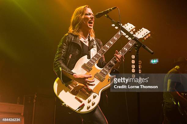 Lizzy Hale of Halestorm performs at KOKO on August 18, 2015 in London, England.