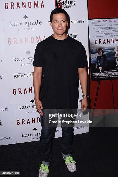 Actor Chaske Spencer attends a screening of Sony Pictures Classics' "Grandma" hosted by The Cinema Society and Kate Spade at Landmark Sunshine Cinema...
