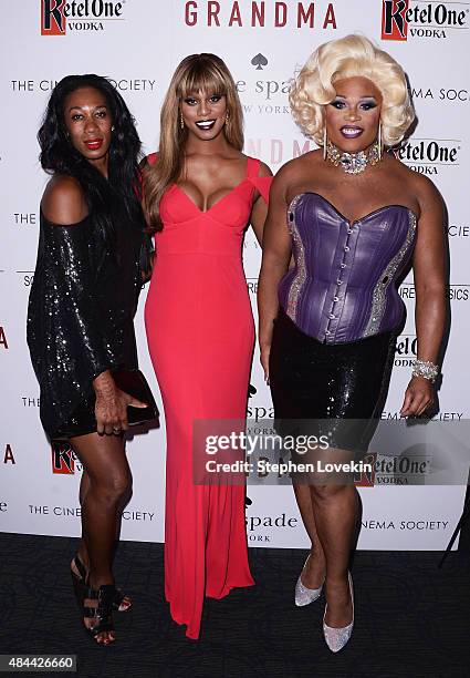 Actress Laverne Cox attends a screening of Sony Pictures Classics' "Grandma" hosted by The Cinema Society and Kate Spade at Landmark Sunshine Cinema...