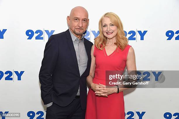Actors Sir Ben Kingsley and Patricia Clarkson attend Reel Pieces With Annette Insdorf: Preview Screening Of "Learning To Drive" at 92nd Street Y on...