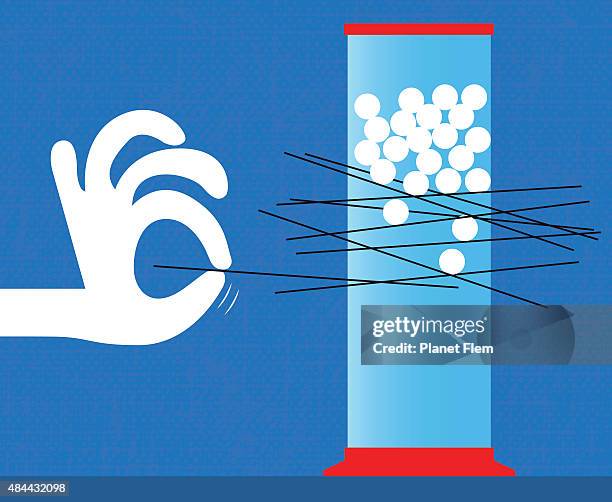 risky decisions - playing marbles stock illustrations