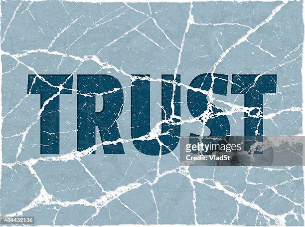 broken trust - broken trust stock illustrations
