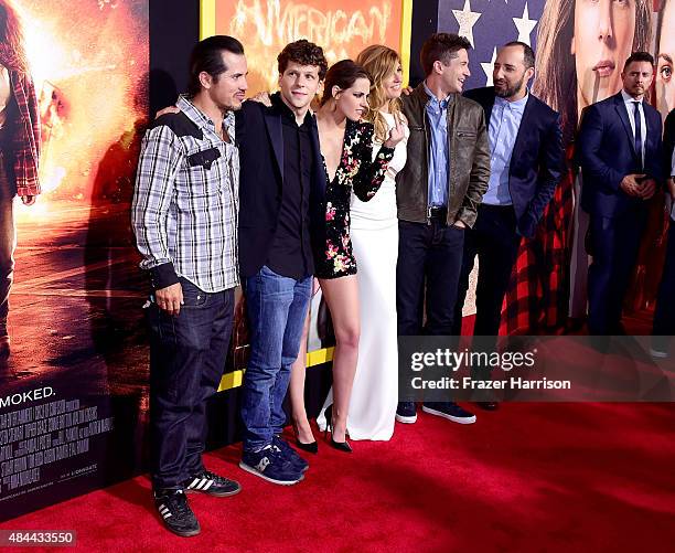 Actors John Leguizamo, Jesse Eisenberg, Kristen Stewart, Connie Britton, Topher Grace and Tony Hale attend PalmStar Media And Lionsgate's "American...