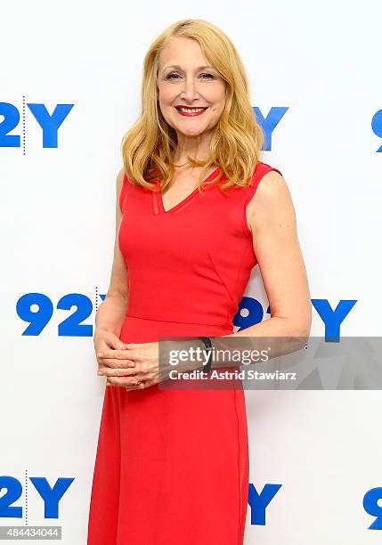 Actress Patricia Clarkson attends Reel Pieces With Annette Insdorf: Preview Screening Of "Learning To Drive" at 92nd Street Y on August 18, 2015 in...