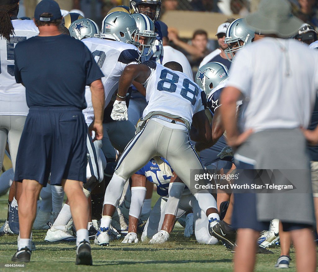 Dallas Cowboys and St. Louis Rams practice at training camp