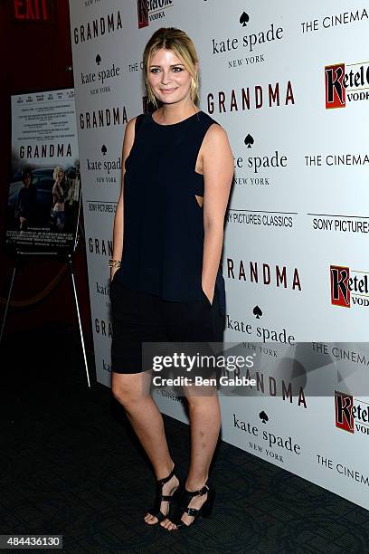 Actress Mischa Barton attends The Cinema Society and Kate Spade host a Screening of Sony Pictures Classics' "Grandma" at Landmark Sunshine Cinema on...
