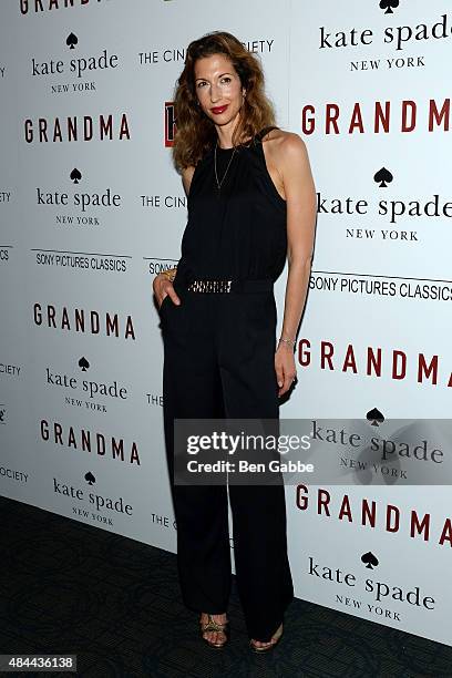 Actress Alysia Reiner attends The Cinema Society and Kate Spade host a Screening of Sony Pictures Classics' "Grandma" at Landmark Sunshine Cinema on...