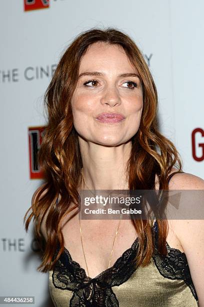 Actress Saffron Burrows attends The Cinema Society and Kate Spade host a Screening of Sony Pictures Classics' "Grandma" at Landmark Sunshine Cinema...