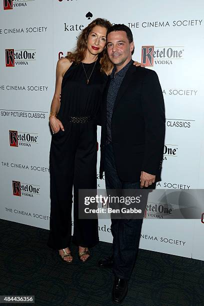 Actresses Alysia Reiner and actor David Alan Basche attend The Cinema Society and Kate Spade host a Screening of Sony Pictures Classics' "Grandma" at...